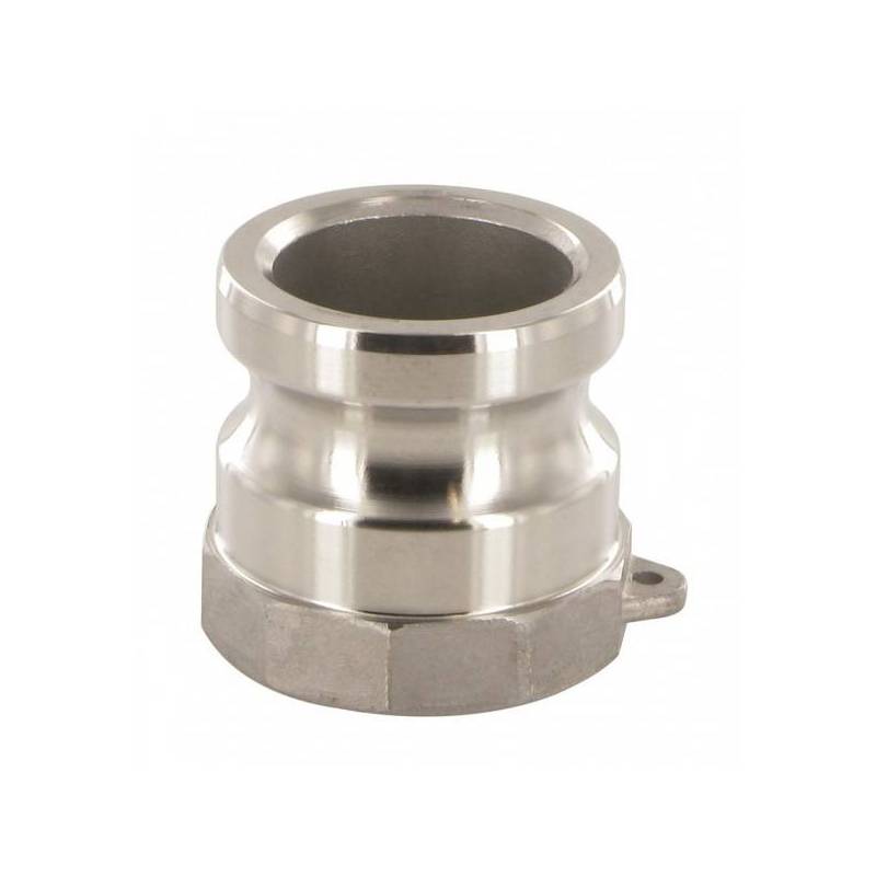 Camlock tipo A - DIN: acople macho - rosca hembra BSPP - Junta rosca PTFE