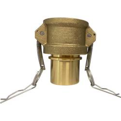 Camlock tipo C - DIN: acople hembra - espiga lisa y cuello de seguridad - Junta NBR