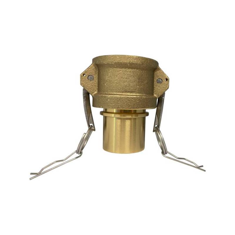Camlock tipo C - DIN: acople hembra - espiga lisa y cuello de seguridad - Junta NBR