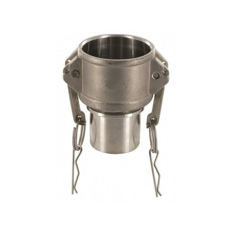 Camlock tipo C - DIN: acople hembra - espiga lisa y cuello de seguridad - Junta NBR Camlock tipo C - DIN: acople hembra - espiga lisa y cuello de seguridad - Junta NBR