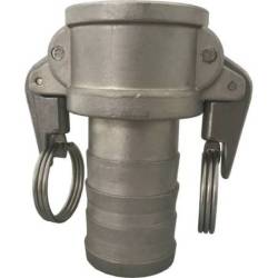 Camlock tipo C - Security: acople hembra - espiga para manguera - palancas de seguridad - Junta NBR