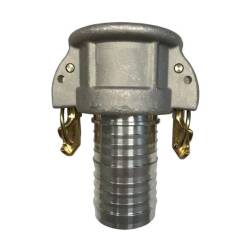 Camlock tipo C: acople hembra - espiga para manguera - Anillas de seguridad - Junta NBR