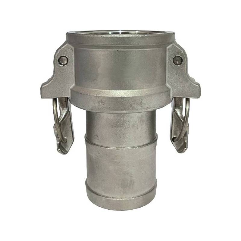 Camlock tipo C - Security: acople hembra - espiga con cuello de seguridad - Anillas de seguridad - Junta NBR Camlock tipo C - Security: acople hembra - espiga con cuello de seguridad - Anillas de seguridad - Junta NBR