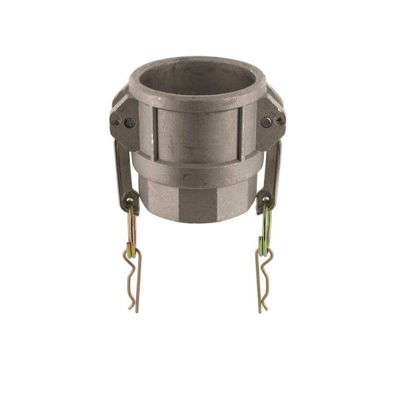 Camlock tipo D: acople hembra - rosca hembra BSPP - Junta NBR - Sellado plano con junta de rosca NBR Camlock tipo D: acople hembra - rosca hembra BSPP - Junta NBR - Sellado plano con junta de rosca NBR