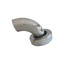 Hembra con tuerca DIN 11851 con extremo para soldar - Codo 90°