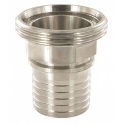 Macho din con espiga dentada y cuello de seguridad - sin junta