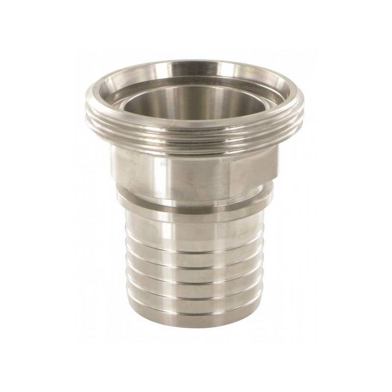 Macho din con espiga dentada y cuello de seguridad - sin junta