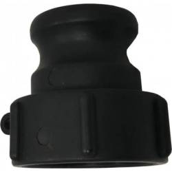 Adaptador Camlock macho con rosca hembra en soporte IBC