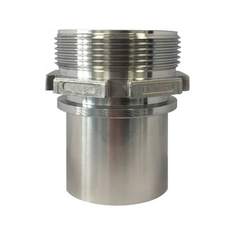 Acople rosca macho BSPP EN 14420-2 con espiga lisa y cuello de seguridad Acople rosca macho BSPP EN 14420-2 con espiga lisa y cuello de seguridad