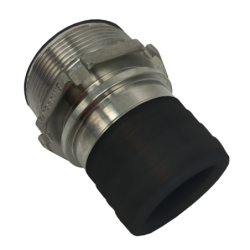 Acople rosca macho BSPP con espiga dentada recubierta de PFA