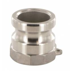 Camlock tipo A - DIN: acople macho - rosca hembra BSPP - Junta rosca PTFE