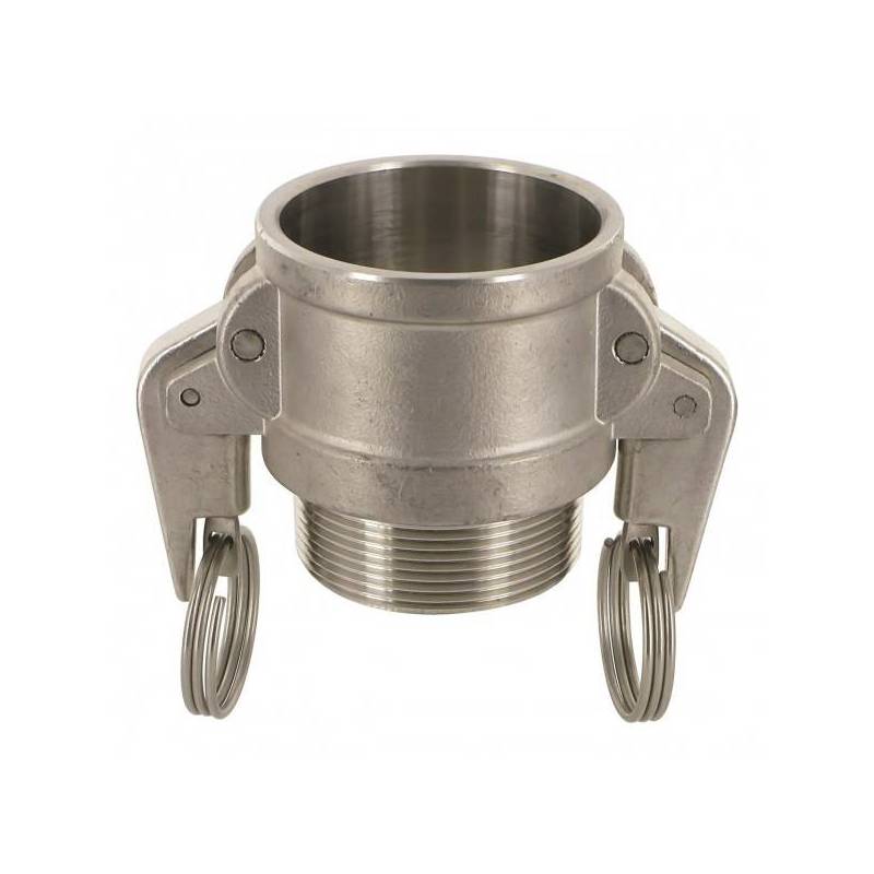 Camlock tipo B - Security: acople hembra - rosca macho BSPT - palancas de seguridad - Junta NBR
