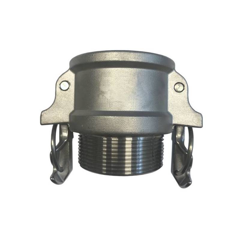 Camlock tipo B - Security: acople hembra - rosca macho BSPT - Anillas de seguridad - Junta NBR