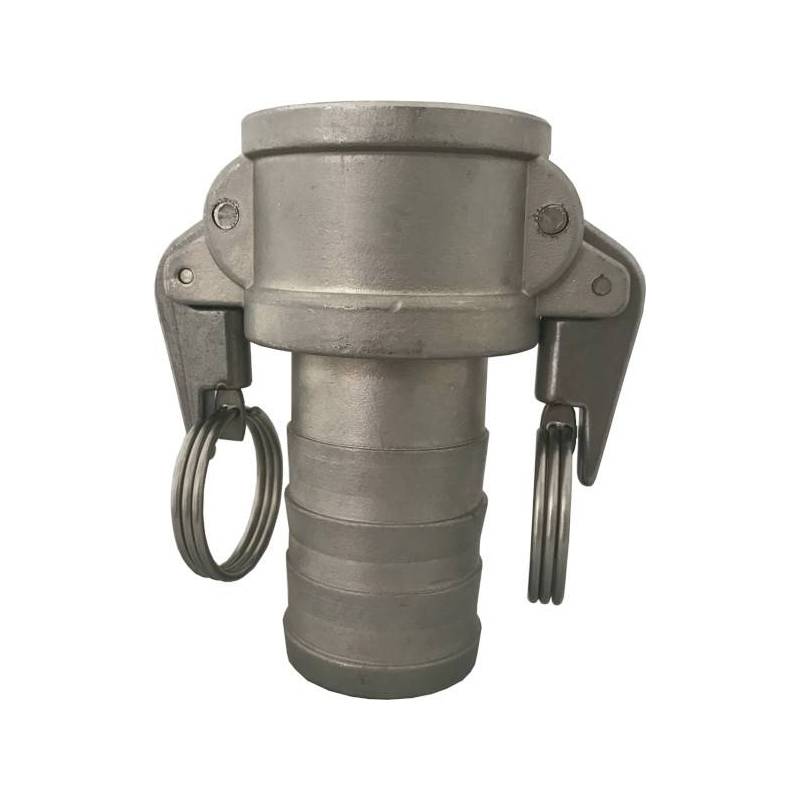 Camlock tipo C - Security: acople hembra - espiga para manguera - palancas de seguridad - Junta NBR