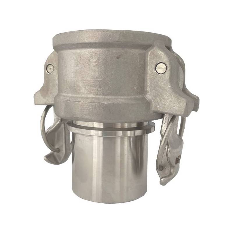Camlock hembra tipo C - EN 14420 - 7 con espiga lisa - Anillas de seguridad -Junta NBR