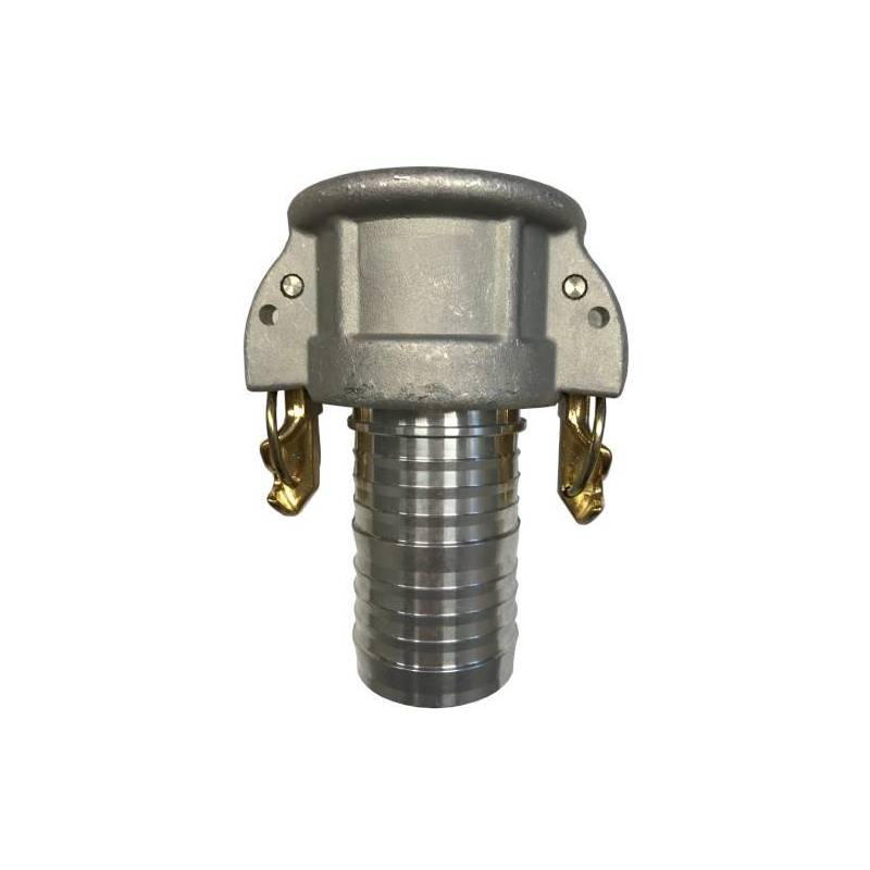 Camlock tipo C: acople hembra - espiga para manguera - Anillas de seguridad - Junta NBR