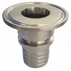 Racor Clamp con espiga dentada y cuello de seguridad - ISO2852