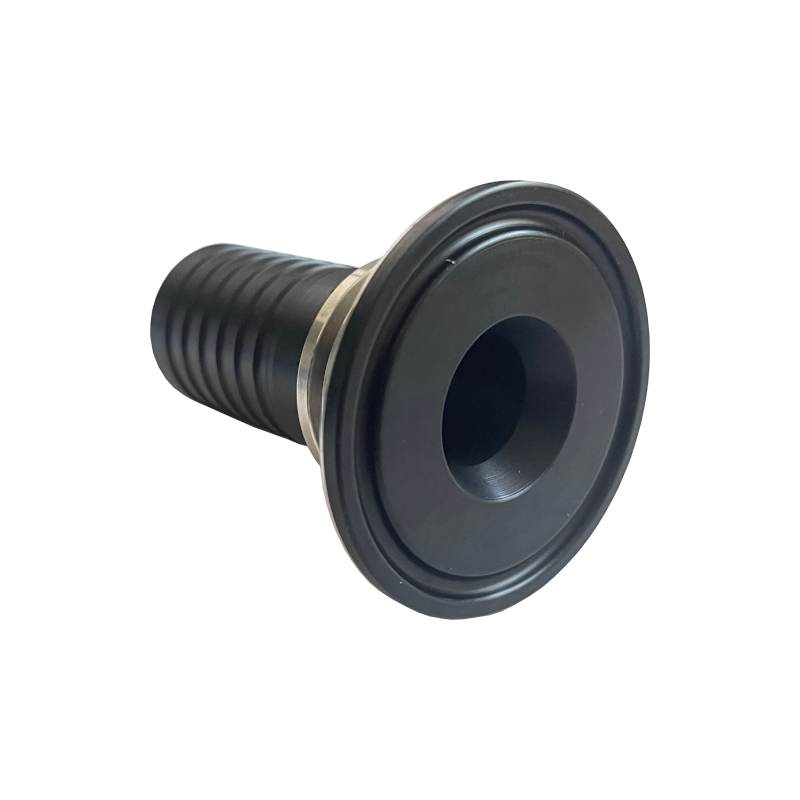 Racor Clamp con recubrimiento de PFA. Espiga con cuello de seguridad - DIN32676