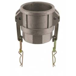 Camlock tipo D: acople hembra - rosca hembra BSPP - Junta NBR