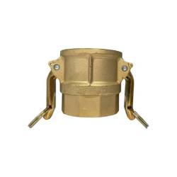 Camlock tipo D: acople hembra - rosca hembra BSPP - Junta NBR