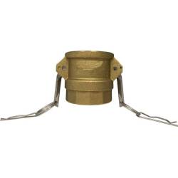 Camlock tipo D - DIN: acople hembra - rosca hembra BSPP - Junta NBR + Junta rosca PU