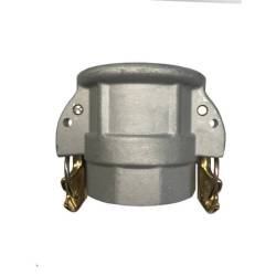 Camlock tipo D - Security: acople hembra - rosca hembra BSPP - Anillas de seguridad - Junta NBR