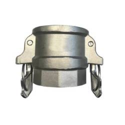 Camlock tipo D - Security: acople hembra - rosca hembra BSPP - Anillas de seguridad - Junta NBR