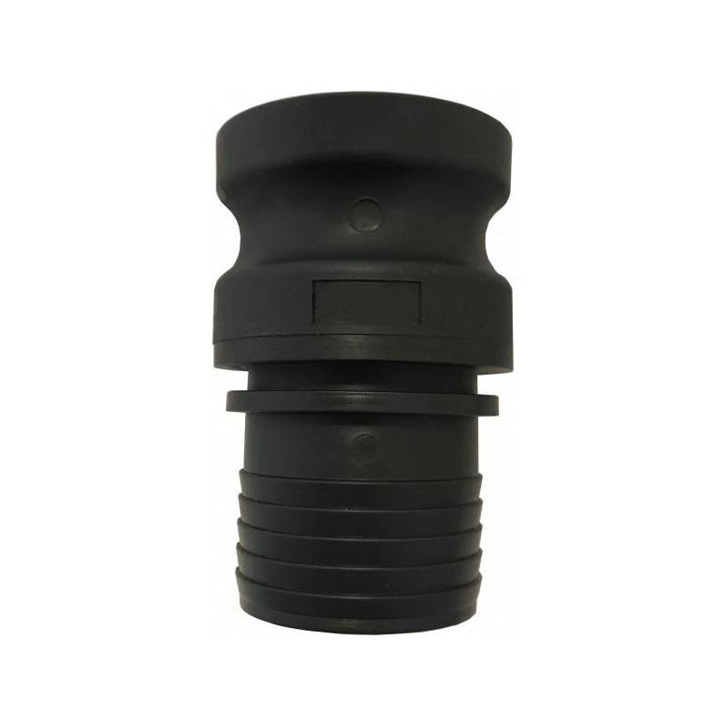 Adaptador macho tipo E con espiga dentada y cuello de seguridad