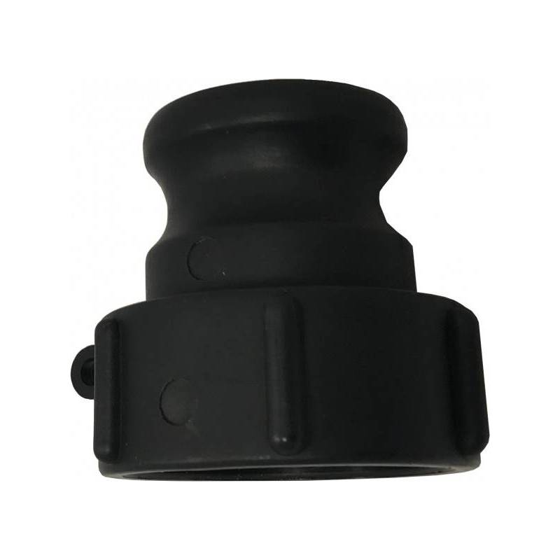 Adaptador Camlock macho con rosca hembra en soporte IBC