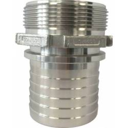 Acople rosca macho NPT EN 14420-2 con espiga dentada y cuello de seguridad
